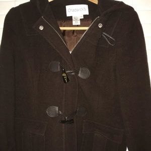 Brown toggle-tie coat